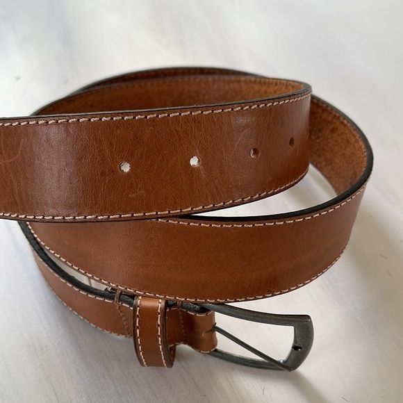 Timberland Men's Classic Leather Jean Belt 4cm Wide - Picture 1 of 7